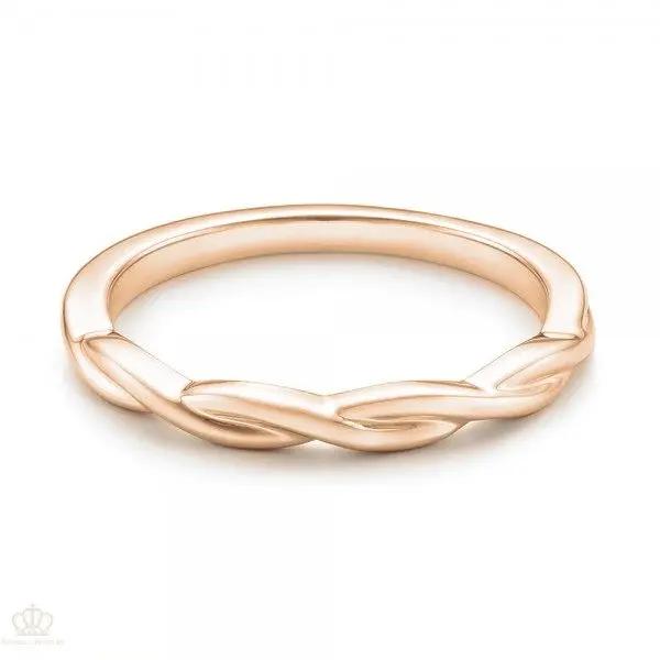 Petite Twist Wedding Band Rings - EW078 - Roselle Jewelry