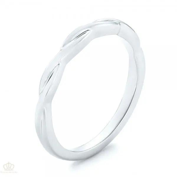 Petite Twist Wedding Band Rings - EW078 - Roselle Jewelry