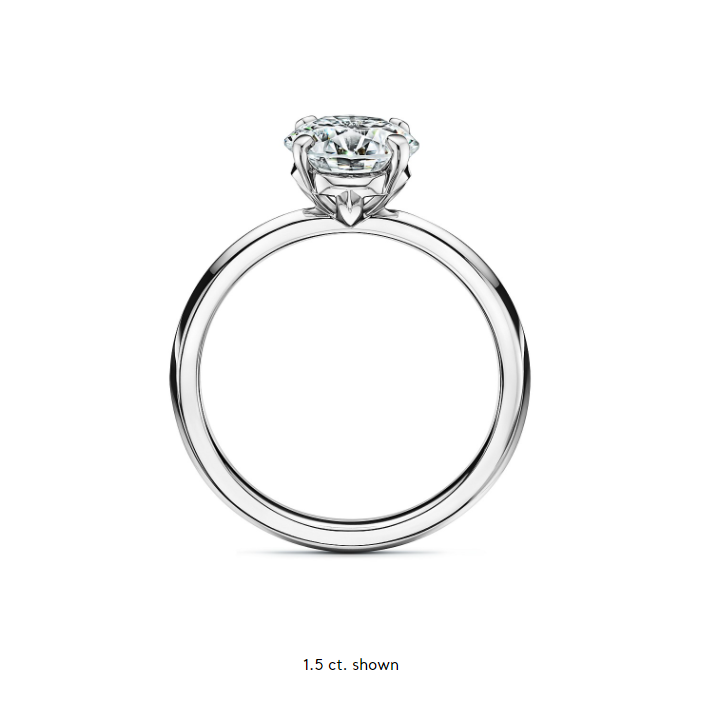 Four Prong Solitaire Round Brilliant Engagement Ring [Setting Only] - EC005 - Roselle Jewelry