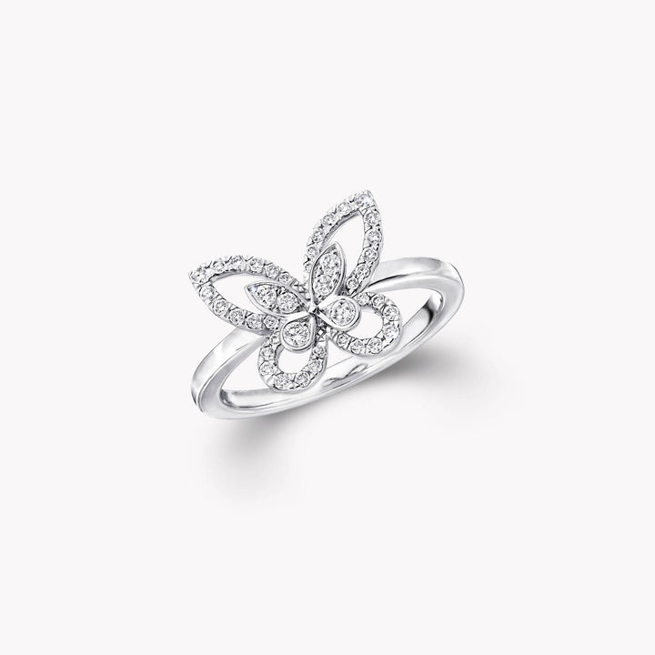 Cutout Butterfly Mini Diamond Ring [pre order] - SR001 - Roselle Jewelry
