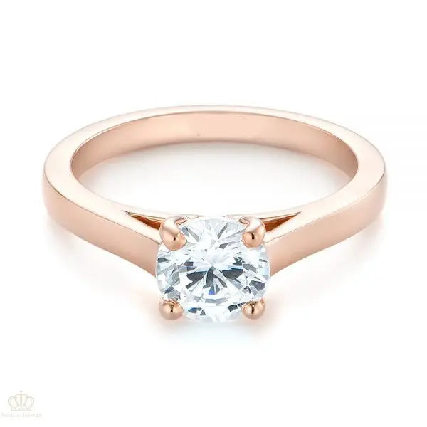 Four Prong Solitaire Diamond Engagement Ring [Setting Only] - EC062 - Roselle Jewelry