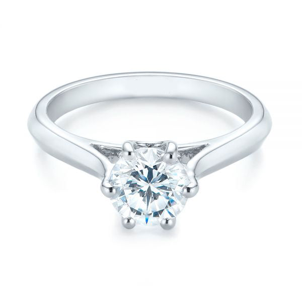 Six Prong Solitaire Diamond Engagement Ring [Setting Only] - EC043 - Roselle Jewelry