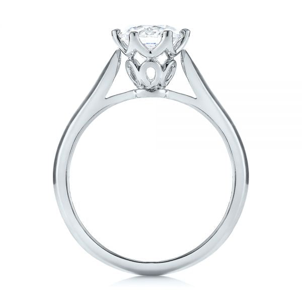 Six Prong Center Crown Solitaire Diamond Engagement Ring [Setting Only] - EC039 - Roselle Jewelry