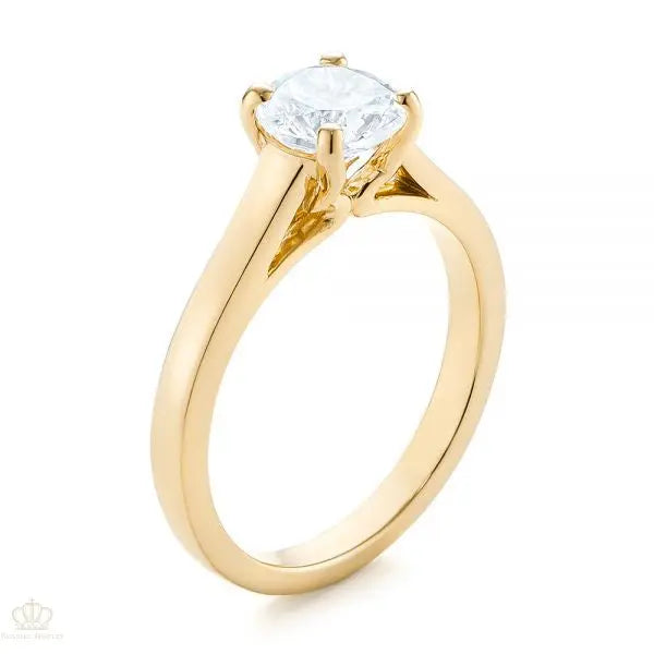 Four Prong Solitaire Diamond Engagement Ring [Setting Only] - EC062 - Roselle Jewelry