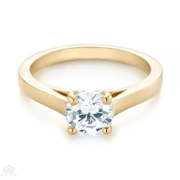 Four Prong Solitaire Diamond Engagement Ring [Setting Only] - EC062 - Roselle Jewelry