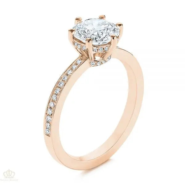 Six Prong Classic Diamond Engagement Ring [Setting Only] - EC050 - Roselle Jewelry