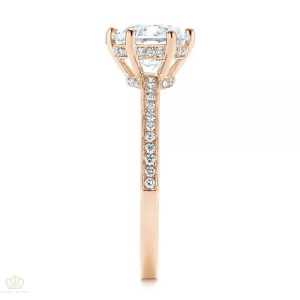 Six Prong Classic Diamond Engagement Ring [Setting Only] - EC050 - Roselle Jewelry