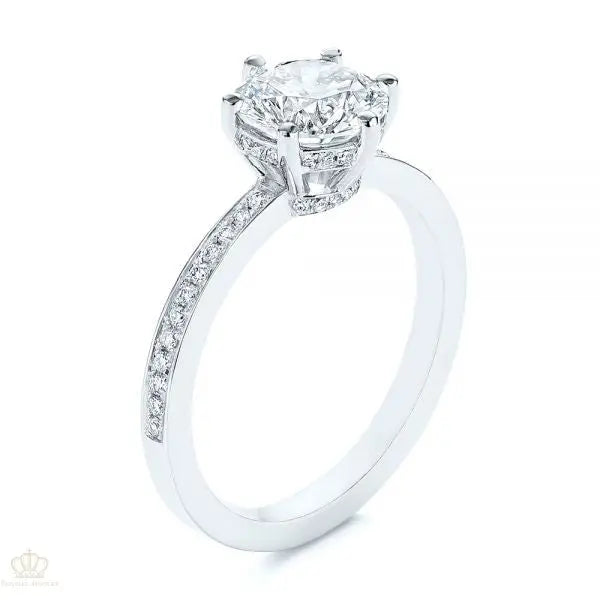 Six Prong Classic Diamond Engagement Ring [Setting Only] - EC050 - Roselle Jewelry