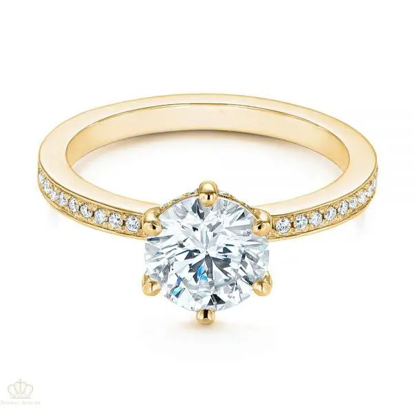 Six Prong Classic Diamond Engagement Ring [Setting Only] - EC050 - Roselle Jewelry