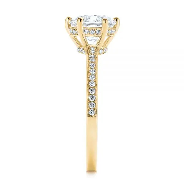 Six Prong Classic Diamond Engagement Ring [Setting Only] - EC050 - Roselle Jewelry