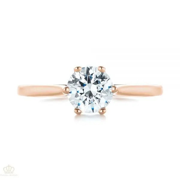 Six Prong Solitaire Diamond Engagement Ring [Setting Only] - EC046 - Roselle Jewelry