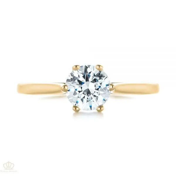 Six Prong Solitaire Diamond Engagement Ring [Setting Only] - EC046 - Roselle Jewelry