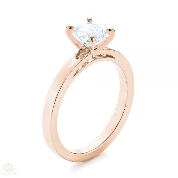 Four Prong Solitaire Engagement Ring [Setting Only] - EC082 - Roselle Jewelry