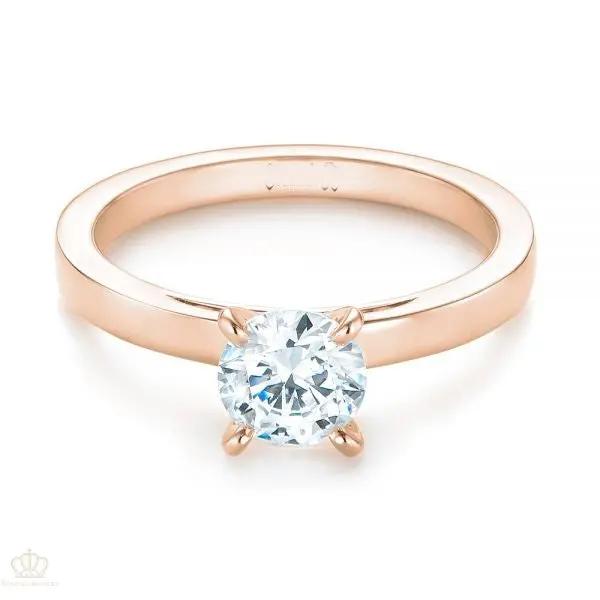 Four Prong Solitaire Engagement Ring [Setting Only] - EC082 - Roselle Jewelry