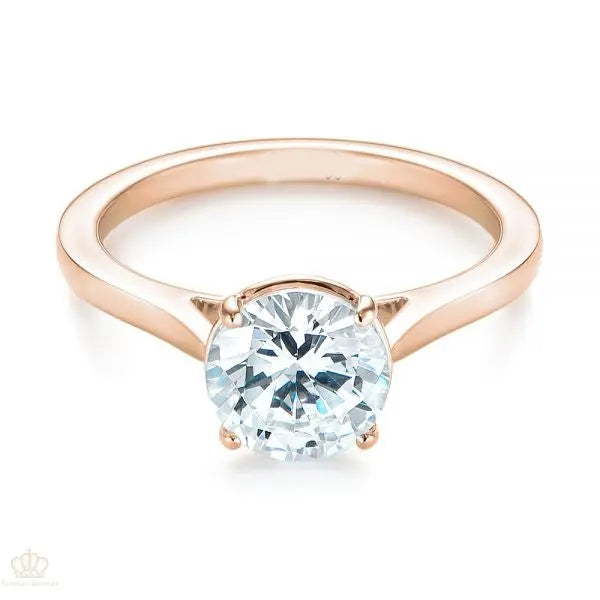 Solitaire Diamond Engagement Ring [Setting Only] - EC035 - Roselle Jewelry