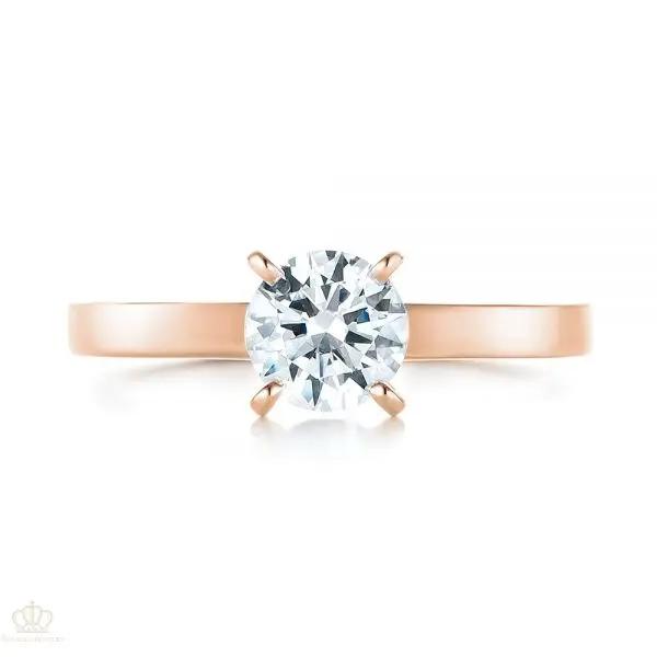Four Prong Solitaire Engagement Ring [Setting Only] - EC082 - Roselle Jewelry
