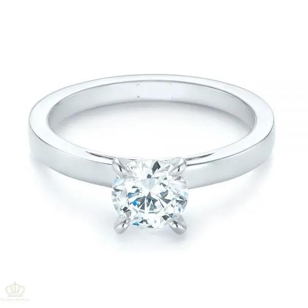 Four Prong Solitaire Engagement Ring [Setting Only] - EC082 - Roselle Jewelry