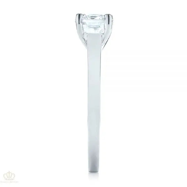 Four Prong center twist Solitaire Diamond Engagement Ring [Setting Only] - EC038 - Roselle Jewelry