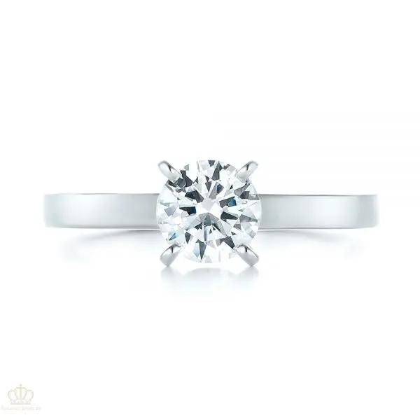 Four Prong Solitaire Engagement Ring [Setting Only] - EC082 - Roselle Jewelry