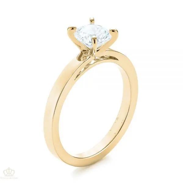Four Prong Solitaire Engagement Ring [Setting Only] - EC082 - Roselle Jewelry
