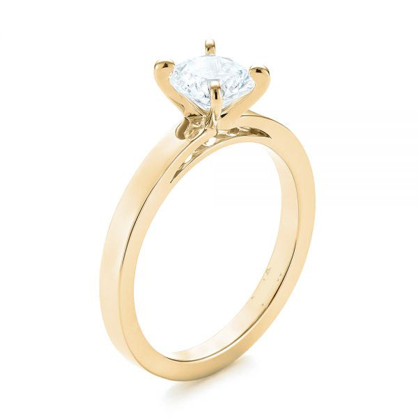 Four Prong Solitaire Engagement Ring [Setting Only] - EC082 - Roselle Jewelry
