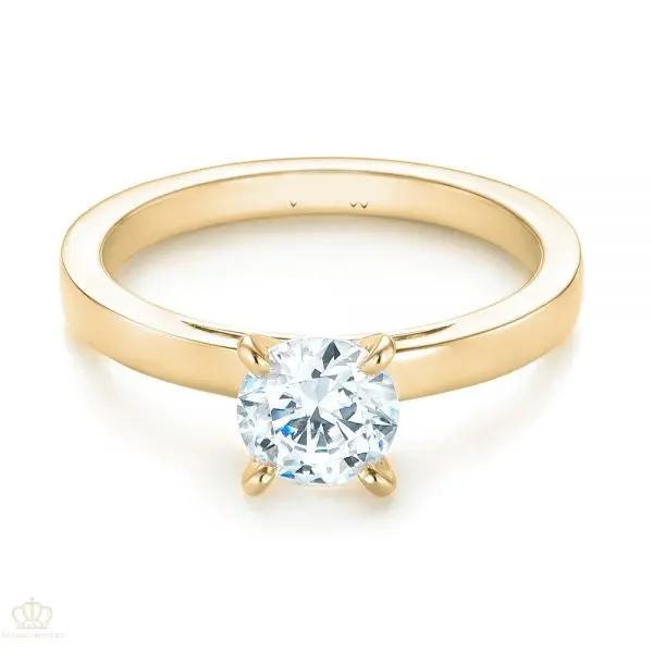 Four Prong Solitaire Engagement Ring [Setting Only] - EC082 - Roselle Jewelry