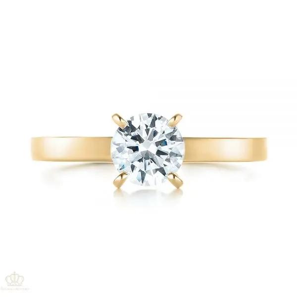 Four Prong Solitaire Engagement Ring [Setting Only] - EC082 - Roselle Jewelry