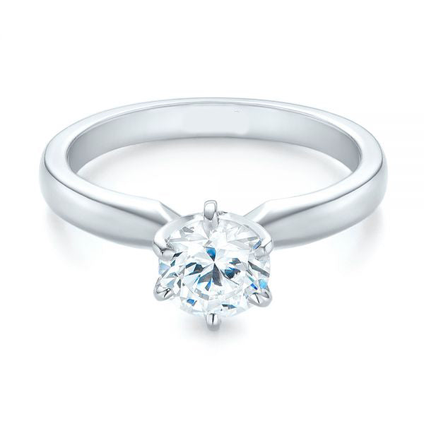 Six Prong Diamond Engagement Ring [Setting Only] - EC045 - Roselle Jewelry