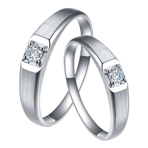 Couple Rings Diamond Wedding Ring Set - WM10 - Roselle Jewelry