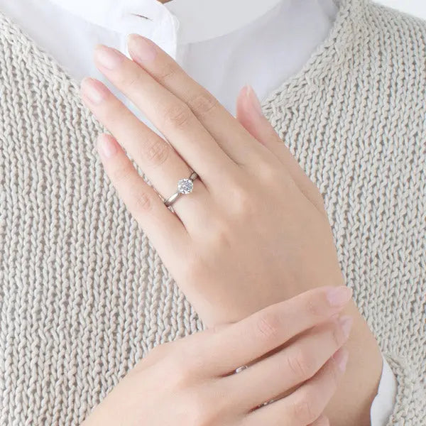 Four Prong Round Brilliant Engagement Ring [Setting Only] - EC021 - Roselle Jewelry