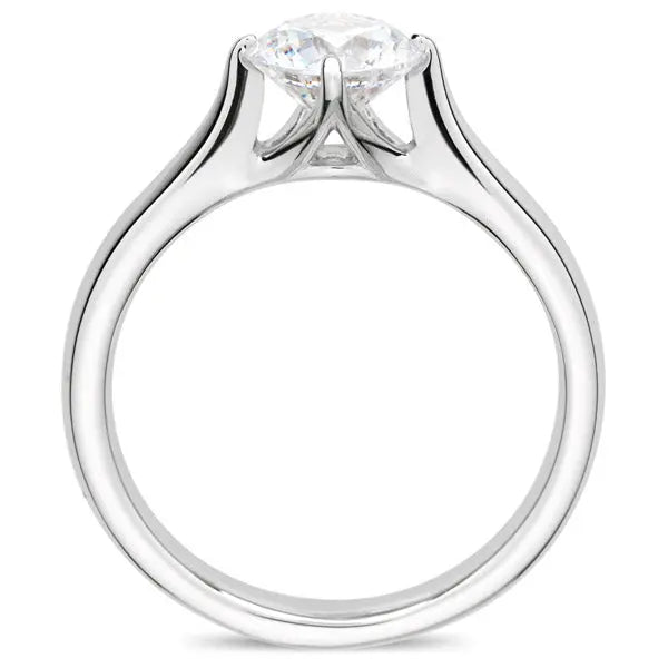 Four Prong Round Brilliant Engagement Ring [Setting Only] - EC021 - Roselle Jewelry