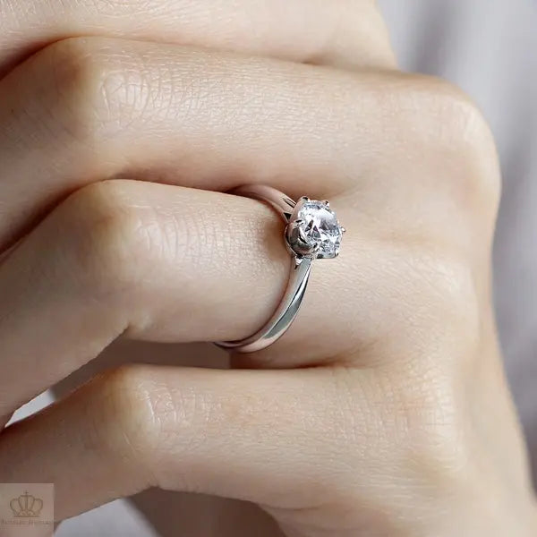 Six Prong Round Brilliant Engagement Ring [Setting Only] - EC010 - Roselle Jewelry