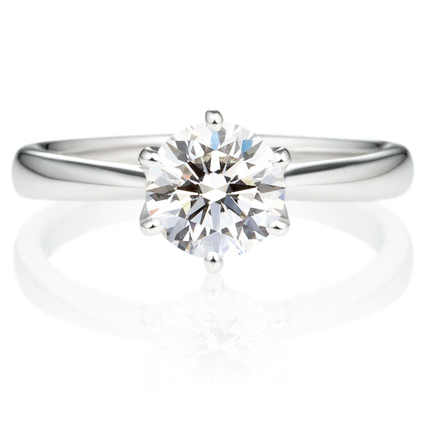 Six Prong Round Brilliant Engagement Ring [Setting Only] - EC010 - Roselle Jewelry