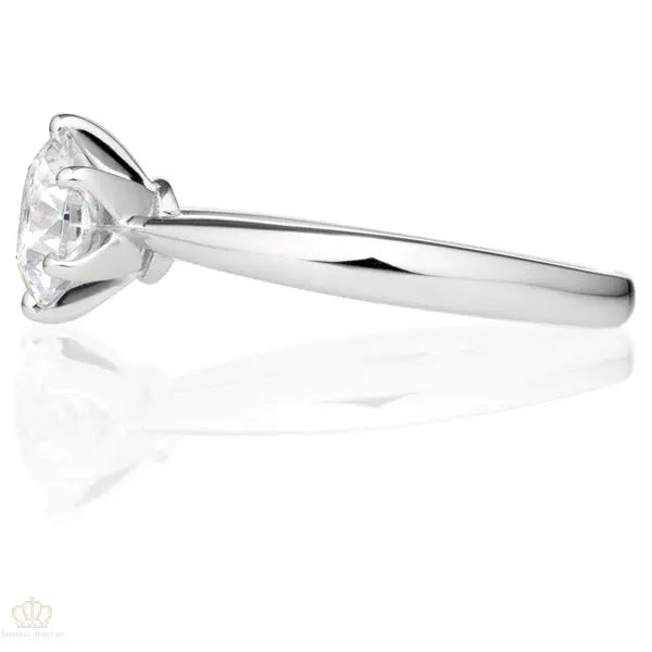 Six Prong Round Brilliant Engagement Ring [Setting Only] - EC010 - Roselle Jewelry