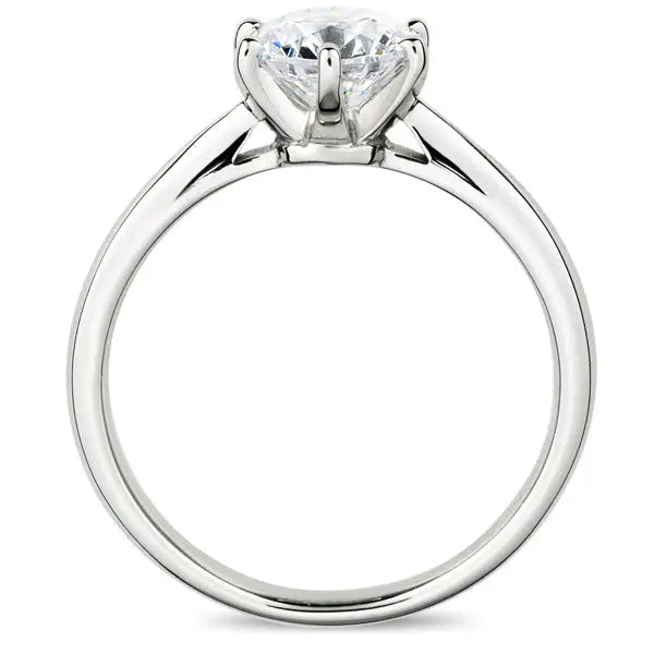 Six Prong Round Brilliant Engagement Ring [Setting Only] - EC010 - Roselle Jewelry