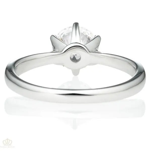 Six Prong Round Brilliant Engagement Ring [Setting Only] - EC010 - Roselle Jewelry