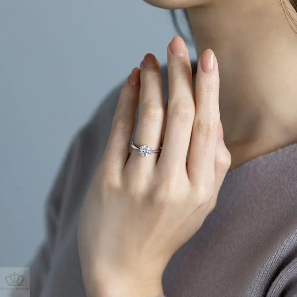 Six Prong Round Brilliant Engagement Ring [Setting Only] - EC010 - Roselle Jewelry