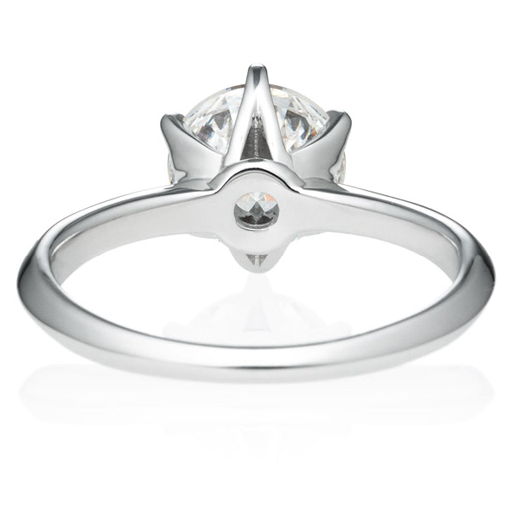Six Prong Solitaire Round Brilliant Engagement Ring [Setting Only] - EC007 - Roselle Jewelry