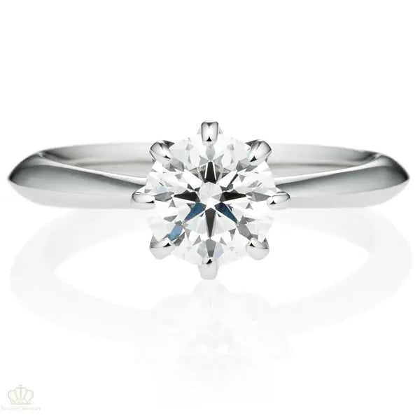 Six Prong Solitaire Round Brilliant Engagement Ring [Setting Only] - EC008 - Roselle Jewelry