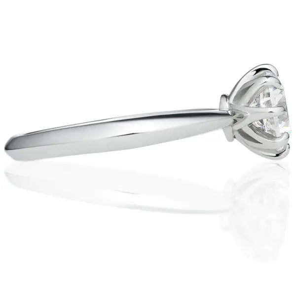 Six Prong Solitaire Round Brilliant Engagement Ring [Setting Only] - EC008 - Roselle Jewelry