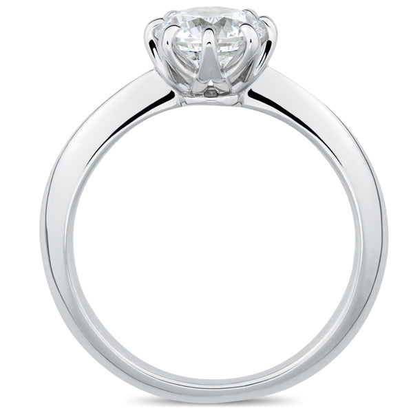 Six Prong Solitaire Round Brilliant Engagement Ring [Setting Only] - EC008 - Roselle Jewelry