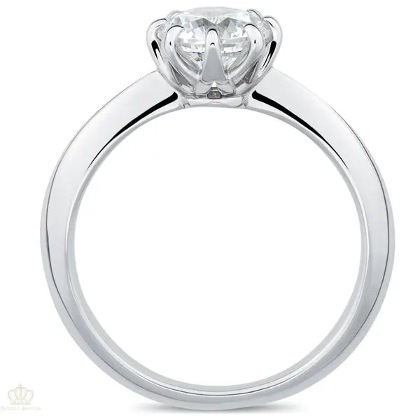 Six Prong Solitaire Round Brilliant Engagement Ring [Setting Only] - EC008 - Roselle Jewelry