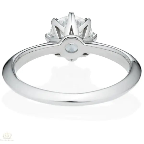 Six Prong Solitaire Round Brilliant Engagement Ring [Setting Only] - EC008 - Roselle Jewelry