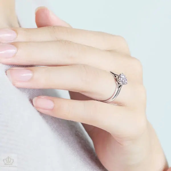 Six Prong Round Brilliant Engagement Ring [Setting Only] - EC018 - Roselle Jewelry