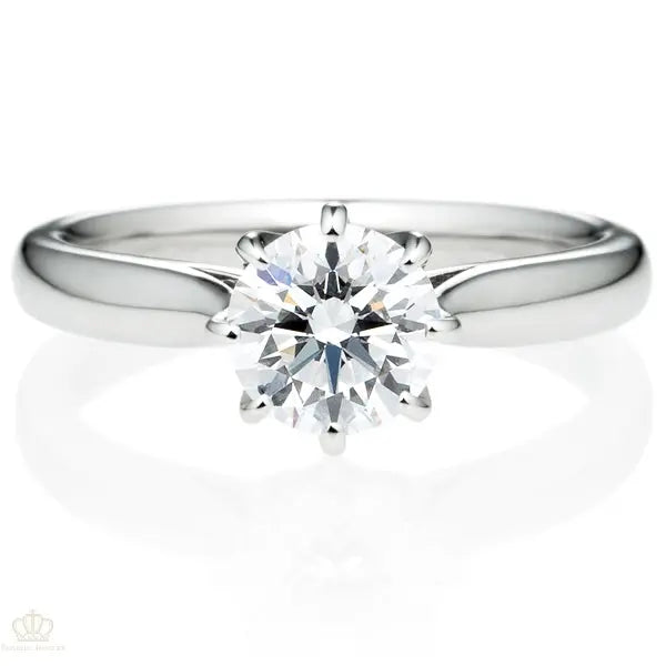 Six Prong Round Brilliant Engagement Ring [Setting Only] - EC018 - Roselle Jewelry