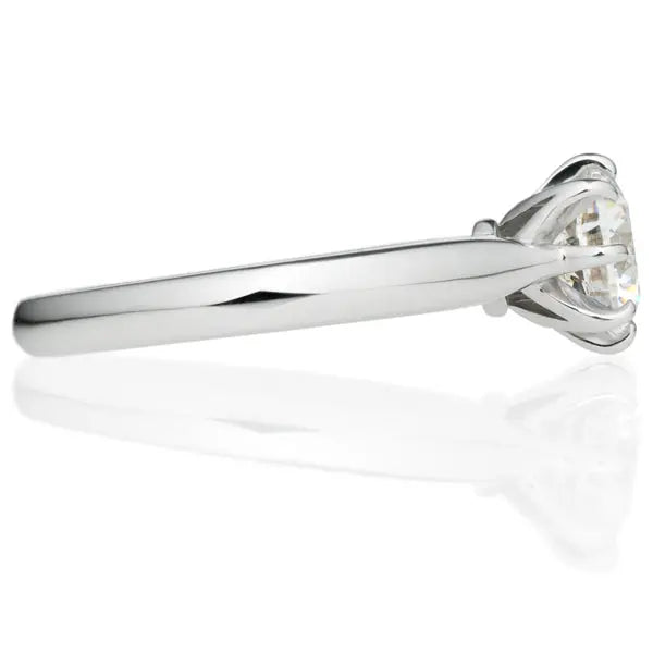 Six Prong Round Brilliant Engagement Ring [Setting Only] - EC018 - Roselle Jewelry