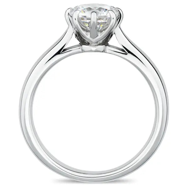 Six Prong Round Brilliant Engagement Ring [Setting Only] - EC018 - Roselle Jewelry