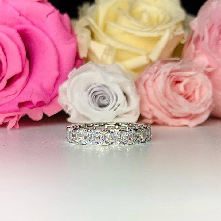 Asscher Cut Eternity Wedding Ring - BH5 - Roselle Jewelry