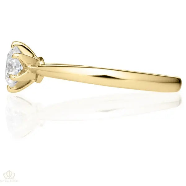 Six Prong Round Brilliant Engagement Ring [Setting Only] - EC010 - Roselle Jewelry