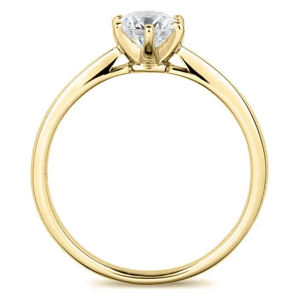 Six Prong Round Brilliant Engagement Ring [Setting Only] - EC010 - Roselle Jewelry
